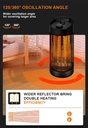7MD Small Heater 120°/360° Oscillation 2 Heat Levels Infrared Carbon Fiber Tubes High Efficiency 1.8M Power Cord |7MD-55|