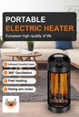 7MD Small Heater 120°/360° Oscillation 2 Heat Levels Infrared Carbon Fiber Tubes High Efficiency 1.8M Power Cord |7MD-55|
