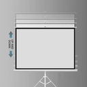 7MD Projection Screen with Stand Portable Matte White Home Theater & Outdoor Use 72”-150”