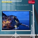 7MD Projection Screen with Stand Portable Matte White Home Theater & Outdoor Use 72”-150”