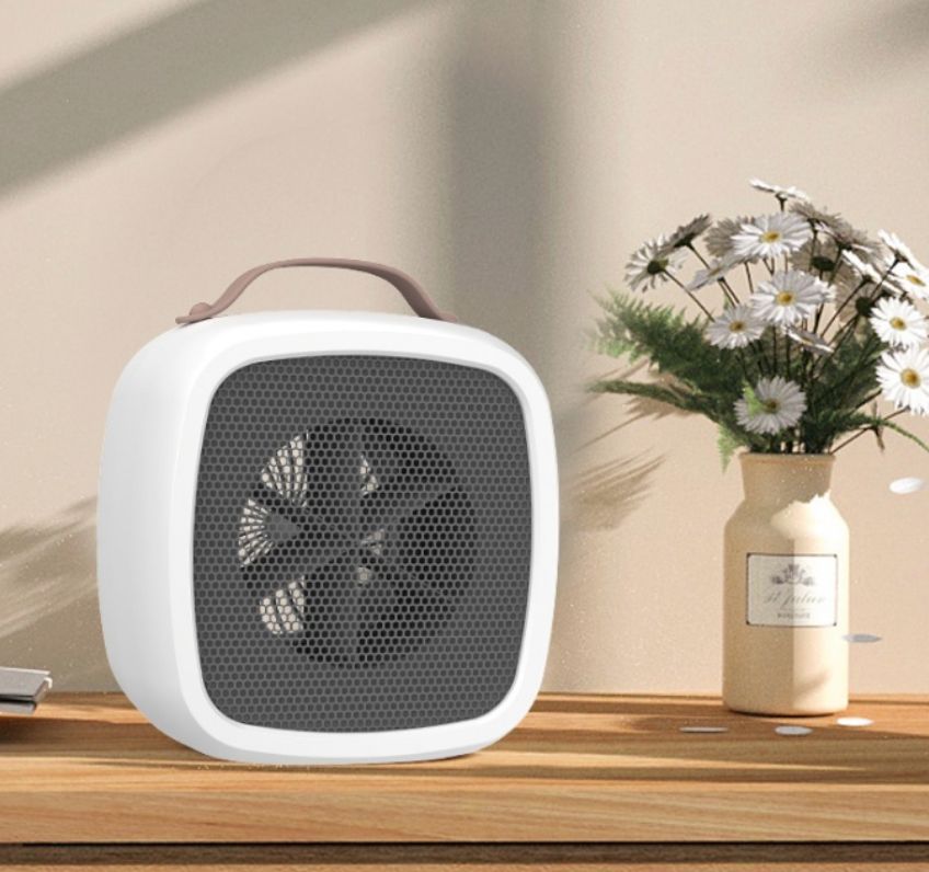 easy Desktop Heater by 7MD Compact Efficient 500W Fast Heating Quiet Warm Air Blower for Bedroom Living Room