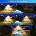 7MD Solar Sensor Light Motion Activated 3 Modes 2400mAh Battery IP65 Waterproof Outdoor Security Light for Garden Garage & Front Door |7MD24102|