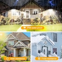 7MD Solar Sensor Light Motion Activated 3 Modes 2400mAh Battery IP65 Waterproof Outdoor Security Light for Garden Garage & Front Door |7MD24102|
