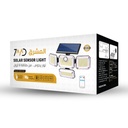 7MD Solar Sensor Light Motion Activated 3 Modes 2400mAh Battery IP65 Waterproof Outdoor Security Light for Garden Garage & Front Door |7MD24102|