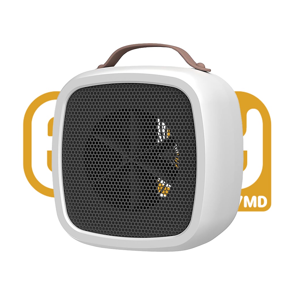 easy Desktop Heater by 7MD Compact Efficient 500W Fast Heating Quiet Warm Air Blower for Bedroom Living Room