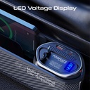 Promate 65W Multi-Functional Car Organizer and Charging Station with USB C & Lightning Retractable Cables |CarMate-RPD|