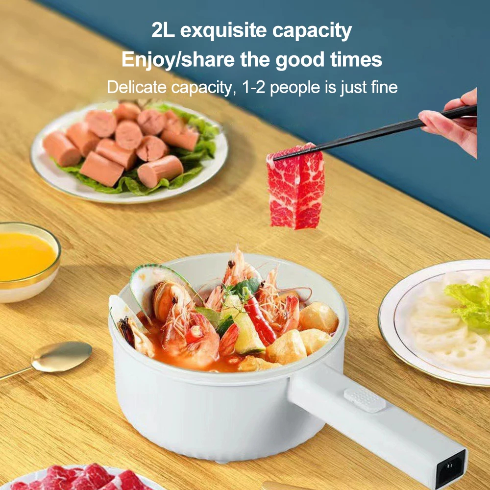 BT Electric Pot 1200W Multi-Functional Cooking Pot 2.0L Capacity Adjustable Heat Levels Delay Start & Keep Warm Function |BT-01|
