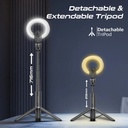 Promate 2K Ultra-HD Webcam with Built-in Mic & Ring Light and detachable Tripod |VistaCam|