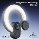 Promate 2K Ultra-HD Webcam with Built-in Mic & Ring Light and detachable Tripod |VistaCam|
