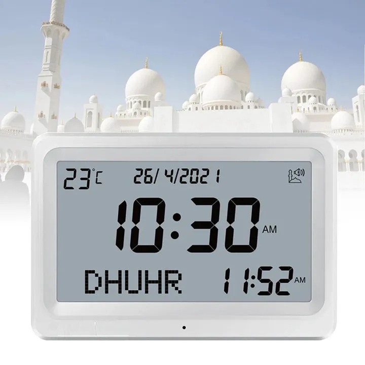 7MD Package Contains 1 x 7MD Wall Quran Speaker 1 x 7MD Sensational Perfumes and 1 x 7MD Azan Clock With Prayer & Azan Reminders