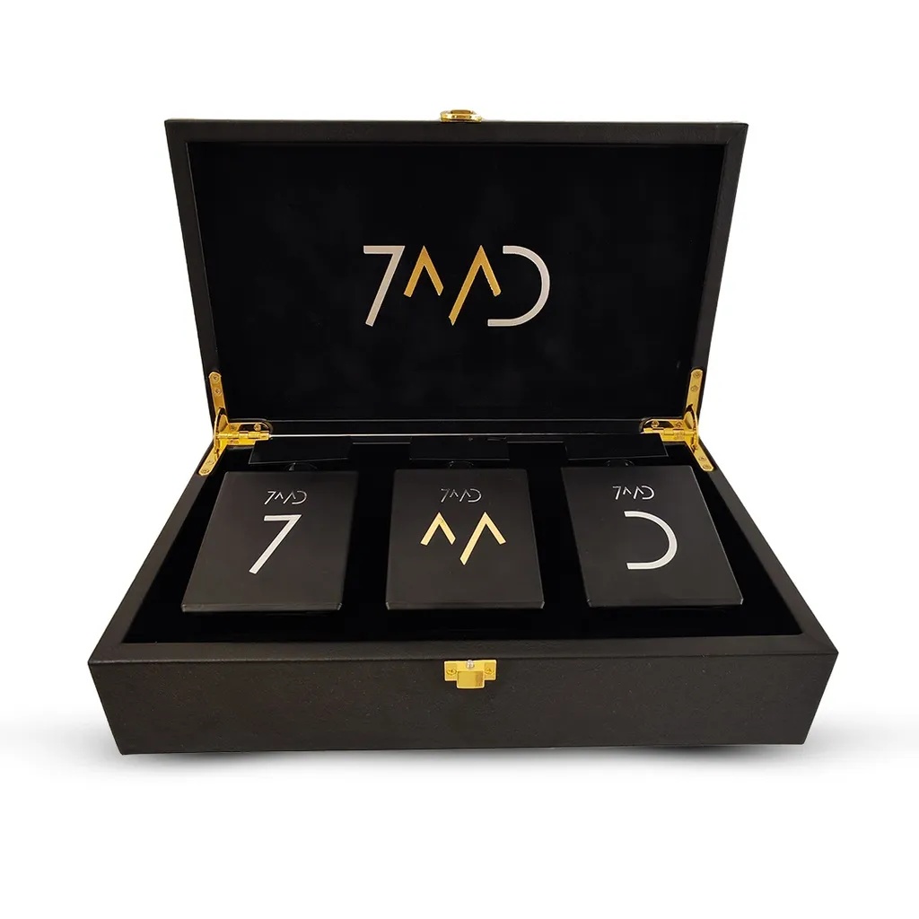 7MD Package Contains 1 x 7MD Custome Wooden Groove Box Perfumes 1 x 7MD Wall Quran Speaker and 1 x 7MD Azan Clock With Prayer & Azan Reminders