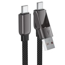 Acefast Fast Charging Data Cable USB A USB C to USB C 60W Zinc Alloy Nylon Braid Durable 0.2m |C13-05|