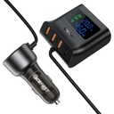 Acefast Fast IN Car Charger Splitter 138W 2 USB C 4 USB A Ports Digital Display Smart Charging for Phones Tablets Laptops |B11|