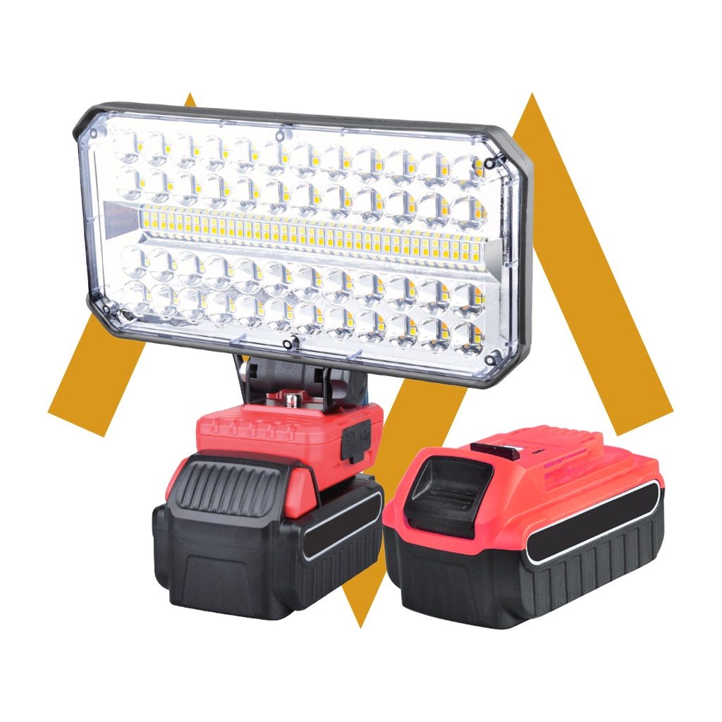 7MD High Power Work Light Flood Lighting 4200 Lumens Warm and White Lighting Type C Charging Battery Indicator Removal Battery Pack