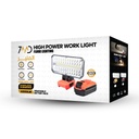 7MD High Power Work Light Flood Lighting 4200 Lumens Warm and White Lighting Type C Charging Battery Indicator Removal Battery Pack