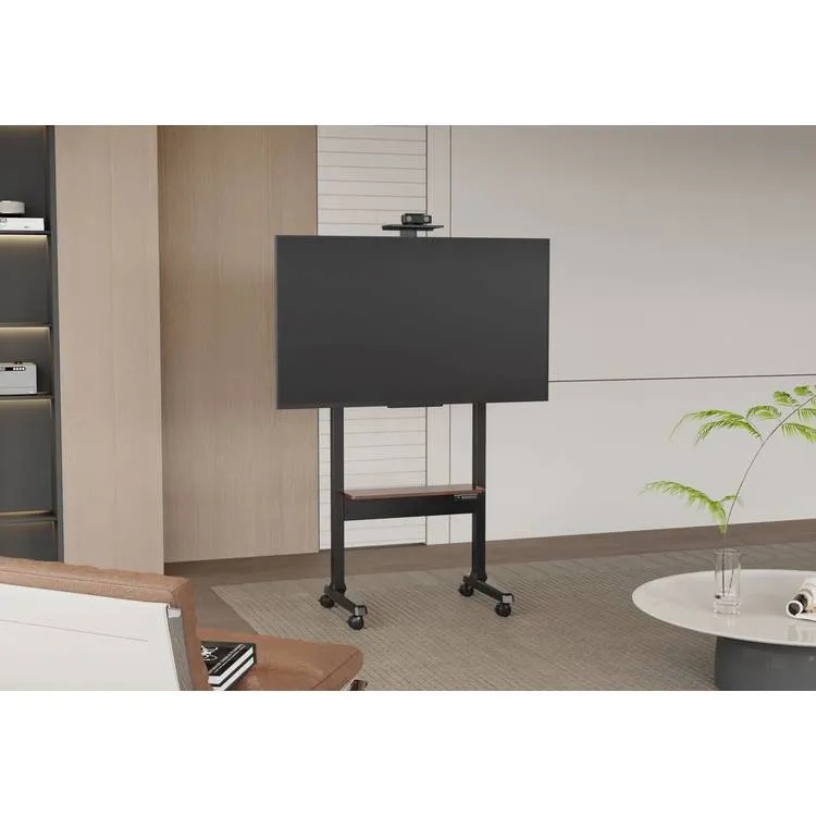 Powerology Electric TV Stand with Vertical Height Adjustment for 37"- 86" TVs Stable Durable with Easy Control Panel