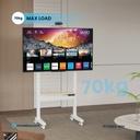 Powerology Electric TV Stand with Vertical Height Adjustment for 37"- 86" TVs Stable Durable with Easy Control Panel