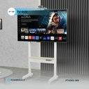 Powerology Electric TV Stand with Vertical Height Adjustment for 37"- 86" TVs Stable Durable with Easy Control Panel