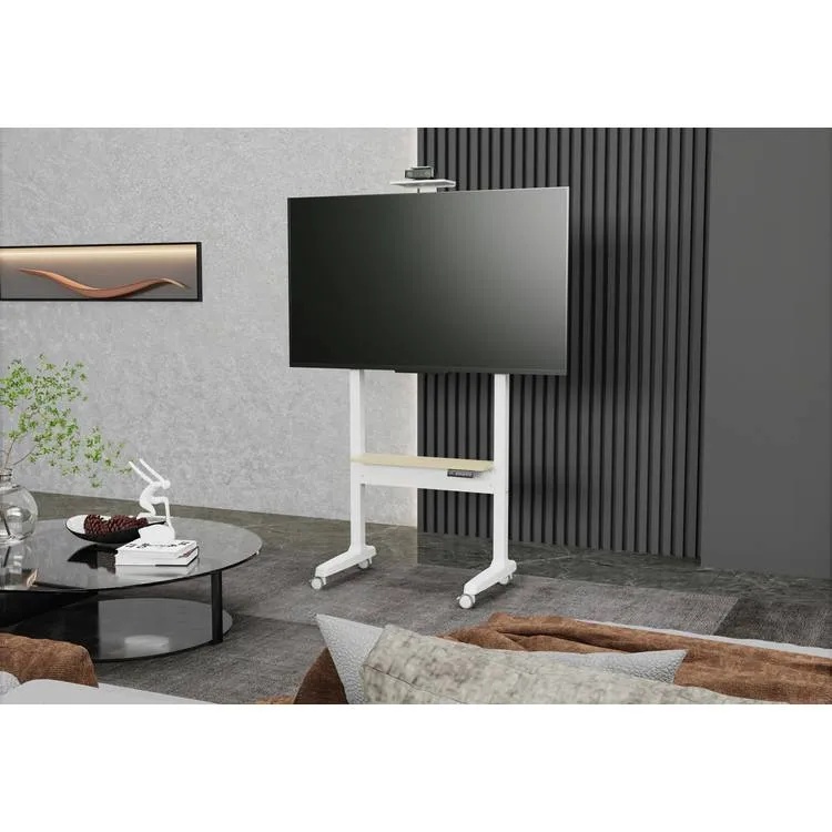 Powerology Electric TV Stand with Vertical Height Adjustment for 37"- 86" TVs Stable Durable with Easy Control Panel