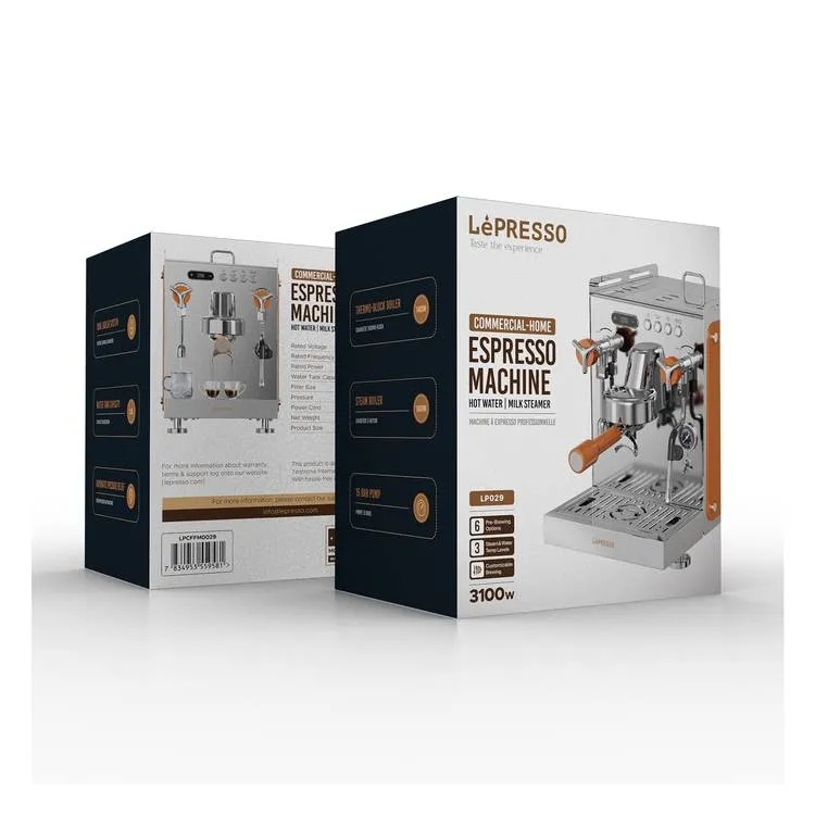 Lepresso Espresso Machine 3100W 1.6L Water Tank Capacity 15 Bar Pump Automatic Pressure Relief with Dual Boiler System and Milk Steamer |LPCFFM0029|