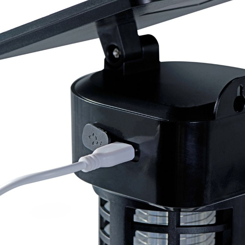 7MD Solar Garden & Wall Mount Insect Killer 5W 800V UV LED Accurate Tracking Solar & USB Rechargeable Rainproof Design