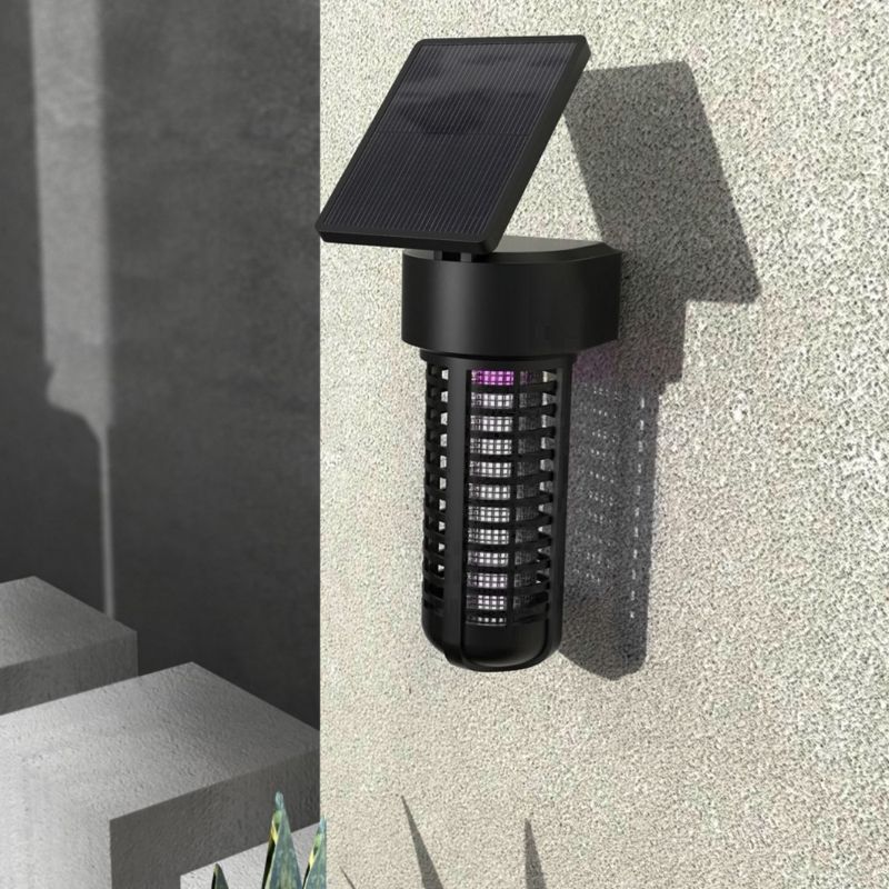 7MD Solar Garden & Wall Mount Insect Killer 5W 800V UV LED Accurate Tracking Solar & USB Rechargeable Rainproof Design