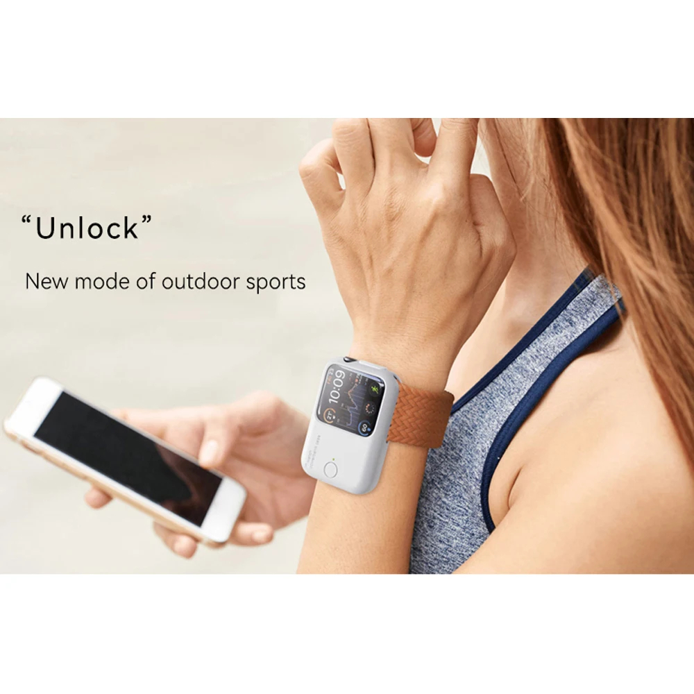 7MD Watch Power Bank Case Wireless Charger Portable 1200mAh Battery Lithium Ion Polymer for Smartwatches