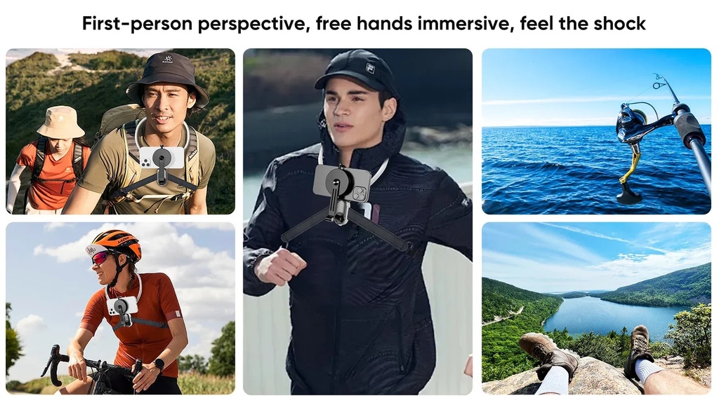 7MD 2 in 1 Halter Stand Magnetic Phone Holder Camera Bracket Compatible with iPhone 12 and Above