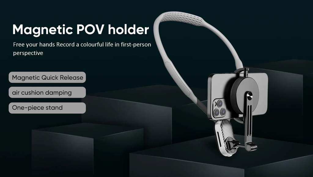 7MD 2 in 1 Halter Stand Magnetic Phone Holder Camera Bracket Compatible with iPhone 12 and Above