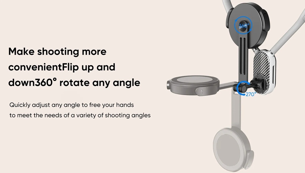 7MD 2 in 1 Halter Stand Magnetic Phone Holder Camera Bracket Compatible with iPhone 12 and Above