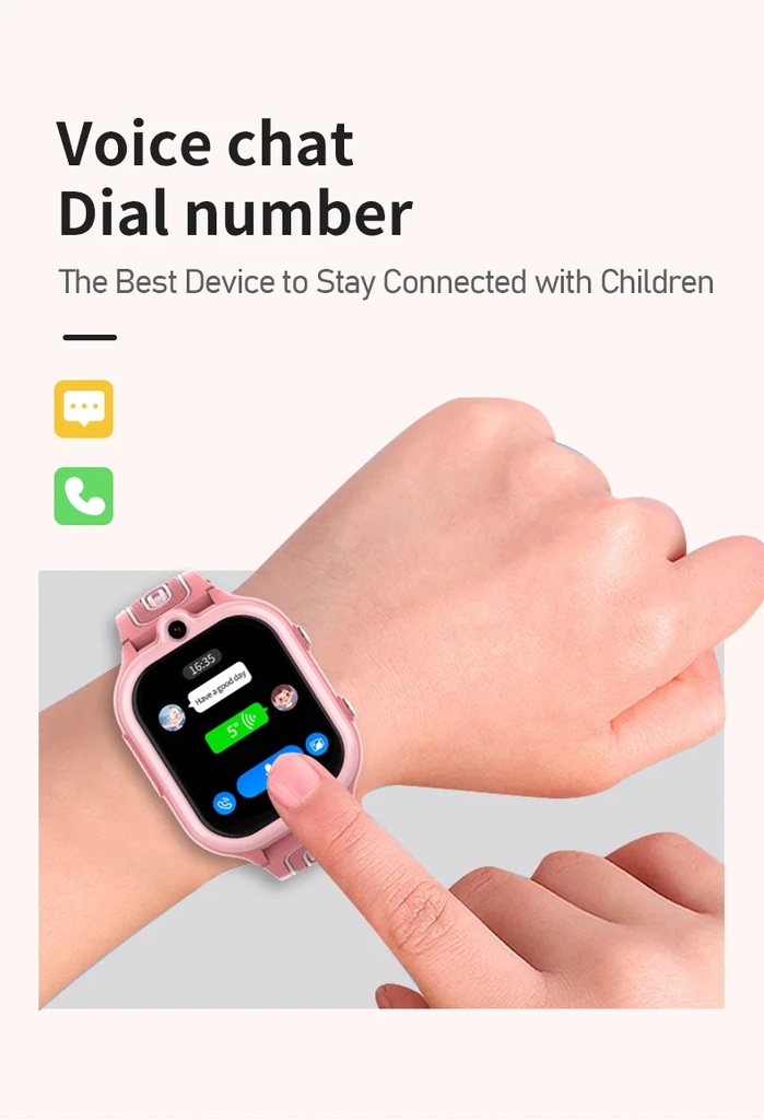 7MD 4G Kids Smart Watch GPS Tracker Waterproof Video Call SOS Smartwatch with Camera for Children