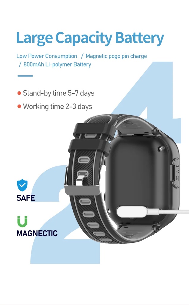 7MD 4G Kids Smart Watch GPS Tracker Waterproof Video Call SOS Smartwatch with Camera for Children