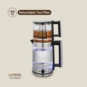 Lepresso ThermoBrew Turkish Tea Glass Kettle 1.8L Electric Kettle with 1.2L Teapot Advanced Brewing System Auto Shut Off Keep Warm Mode |LP020||LPCFFM0020|