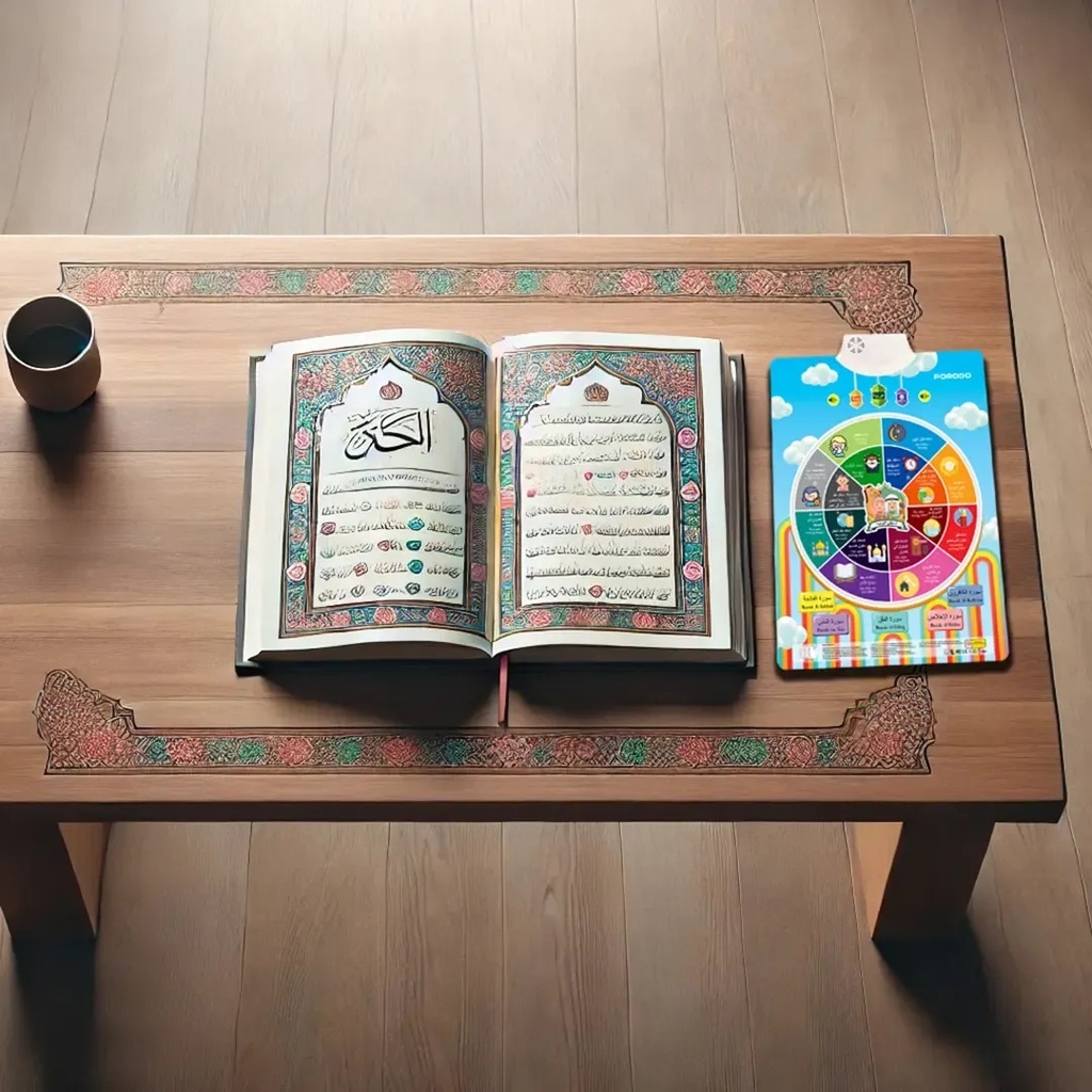 Porodo Kids Daily Dua and Surah Interactive Learning Device for Children – Educational Islamic Toy with Voice Guidance and Bilingual Learning |PD-KDDUAC|