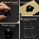 Weslamic iTasbih Salam Zikr Ring Smart Tasbeeh Counter Daily Prayer Reminder OLED DIsplay Cloud Sync Magnetic Charger & Long Battery Life |iTasbih-Salam|