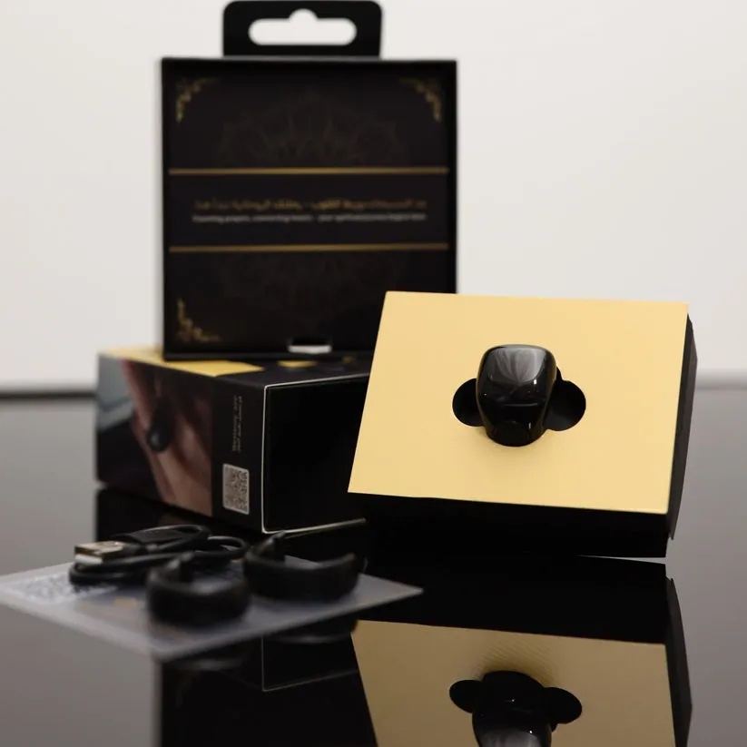 Weslamic iTasbih Salam Zikr Ring Smart Tasbeeh Counter Daily Prayer Reminder OLED DIsplay Cloud Sync Magnetic Charger & Long Battery Life |iTasbih-Salam|