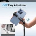 RTAKO Integrated Selfie Stick Bluetooth Tripod with 720° Rotation and Auto Opening Tripod for Travel Live Streaming and Videos |RZP001-AB226|