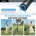 RTAKO Integrated Selfie Stick Bluetooth Tripod with 720° Rotation and Auto Opening Tripod for Travel Live Streaming and Videos |RZP001-AB226|