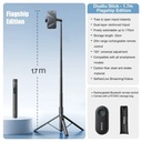 RTAKO Integrated Selfie Stick Bluetooth Tripod with 720° Rotation and Auto Opening Tripod for Travel Live Streaming and Videos |RZP001-AB226|