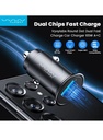 Gaith Vyvylabs Round Dot Dual Fast Charge Car Charger 65W USB C USB A Zinc Alloy Rapid Charging Universal Compatibility |VJY65B-01|