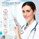 Ghaith Portable Oral Irrigator Electric Water Flosser 4 Cleaning Modes 310ML Large Water Tank IPX7 Waterproof USB C Rechargeable