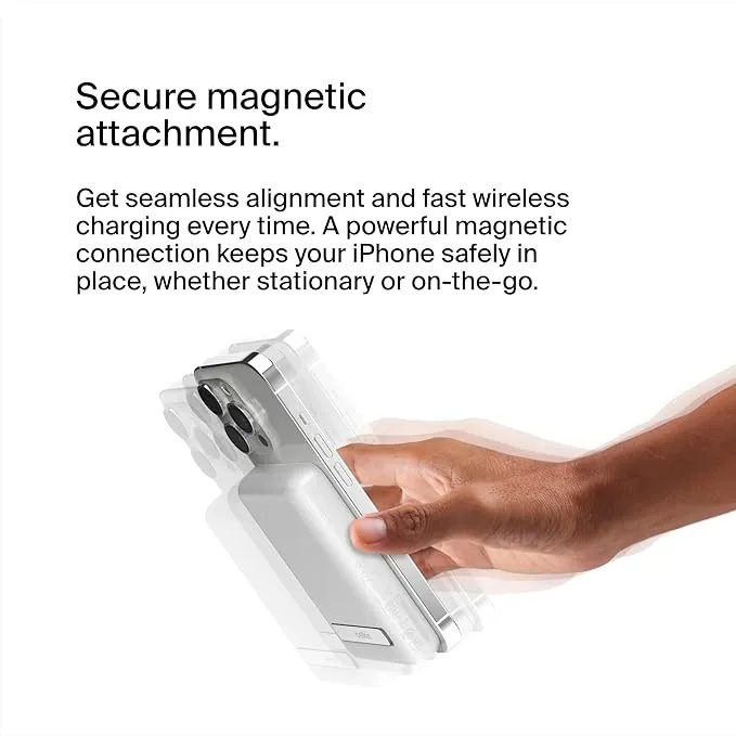 Ghaith Belkin Boost Charge Magnetic Wireless Power Bank 5000mAh with Kickstand Fast Charging for iPhone |3624HG|