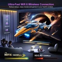 Ghaith G300 Pro HiFi Gaming Projector Built In Chromecast 20000 Games 720P LED Home Theater Android 11 Short Throw