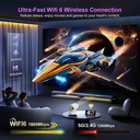 Ghaith G300 Pro HiFi Gaming Projector Built In Chromecast 20000 Games 720P LED Home Theater Android 11 Short Throw