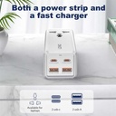 Ghaith LDNIO 65W Desktop Power Strip Fast Charging Universal Multi-Port Power Hub with USB C USB A Surge Protection