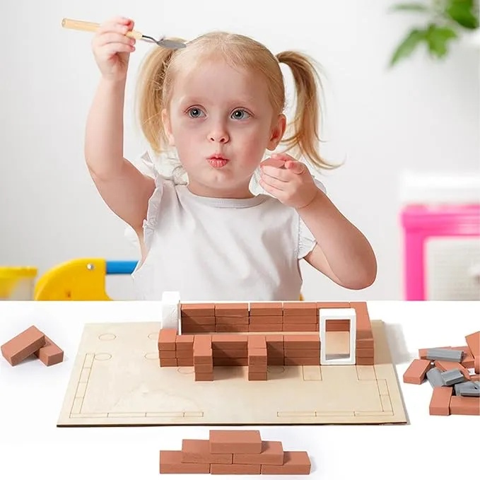 Ghaith Children's House Building Set 3D Home Construction Kit Colorful Stacking Blocks for Boys and Girls Educational Toy
