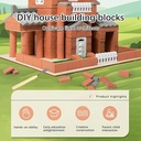 Ghaith Children's House Building Set 3D Home Construction Kit Colorful Stacking Blocks for Boys and Girls Educational Toy