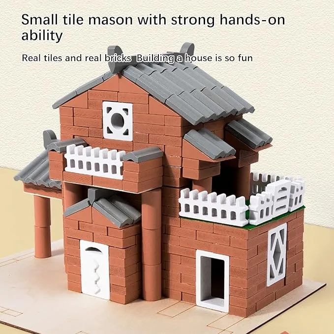 Ghaith Children's House Building Set 3D Home Construction Kit Colorful Stacking Blocks for Boys and Girls Educational Toy
