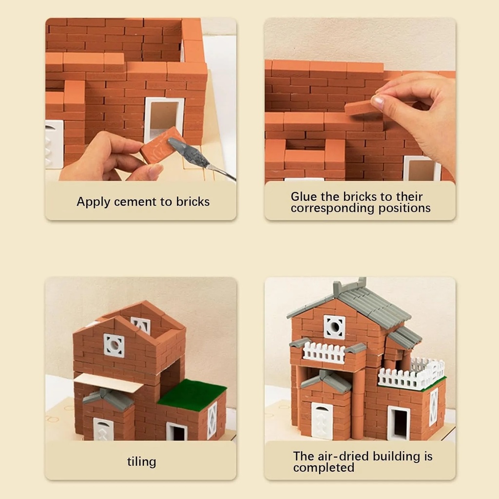 Ghaith Children's House Building Set 3D Home Construction Kit Colorful Stacking Blocks for Boys and Girls Educational Toy
