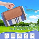 Ghaith & Qalby Etmaan Waterproof Foldable Large Picnic Blanket Sand Free Outdoor Mat for Beach Park Camping Travel